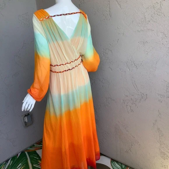 Elegant Multicolor Maxi Dress - Picture 2 of 10